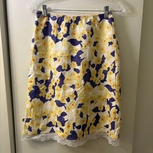 Vintage Colorful Floral Skirt